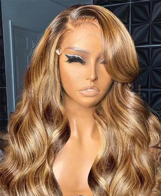 360 full lace wig human hair blonde