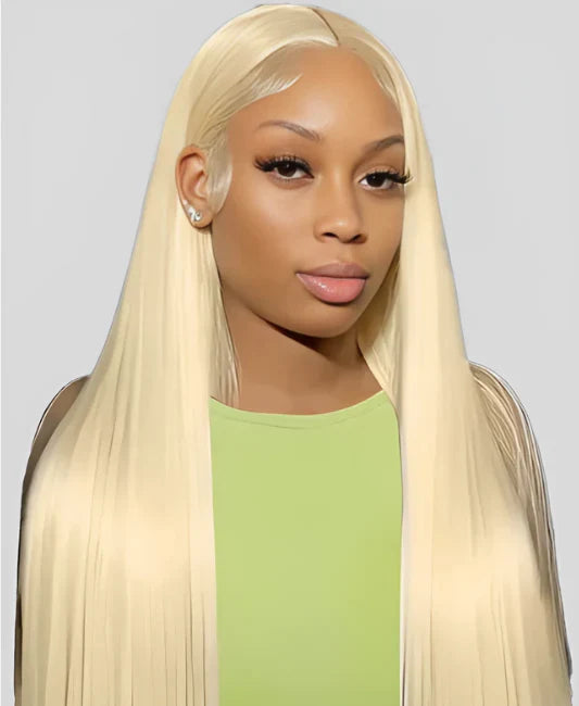 Blonde human hair lace front wigs