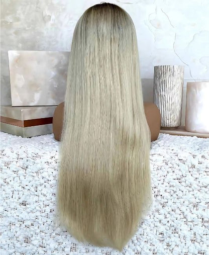 Blonde u part wig human hair