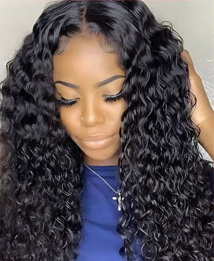 Curly u part wig human hair