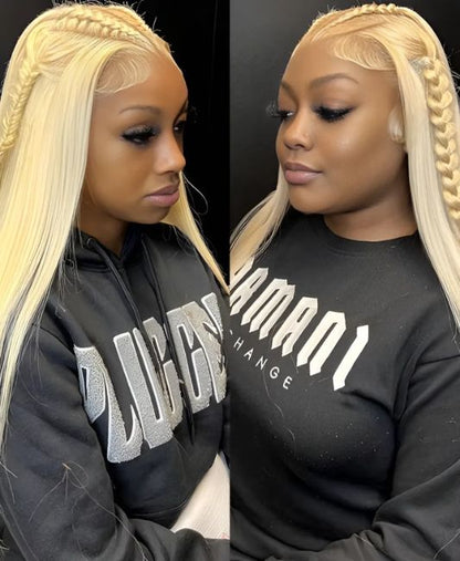 Full lace blonde wig human hair