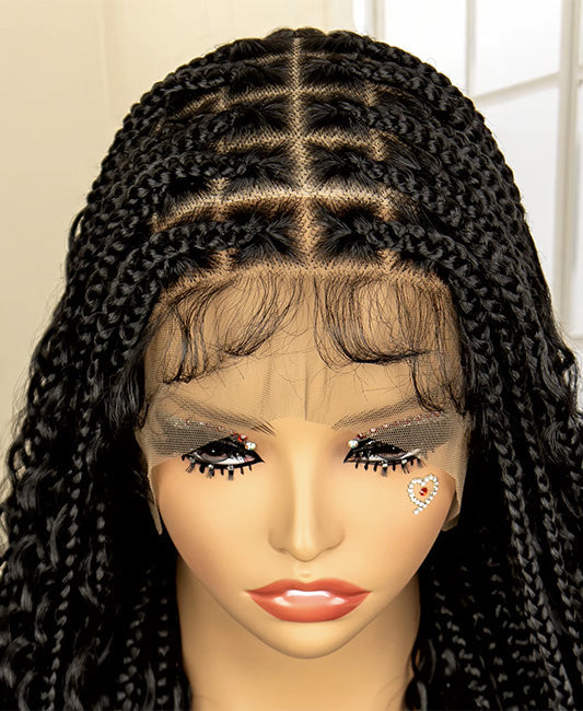 Full lace braided wigs human hair