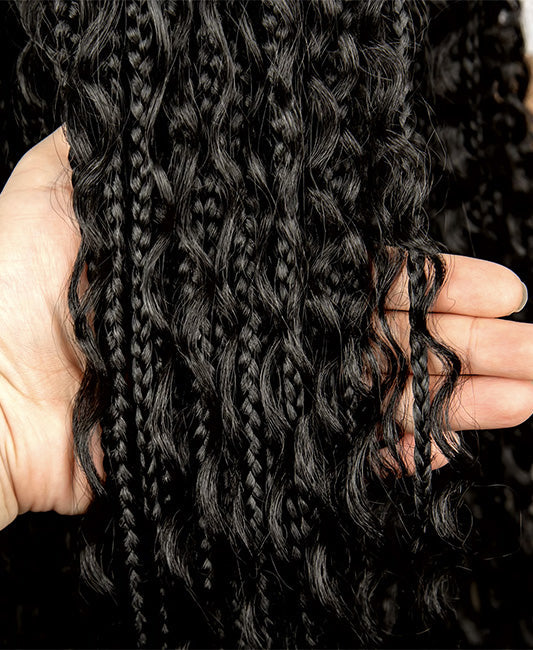 Full lace braided wigs human hair