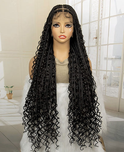 Full lace braided wigs human hair