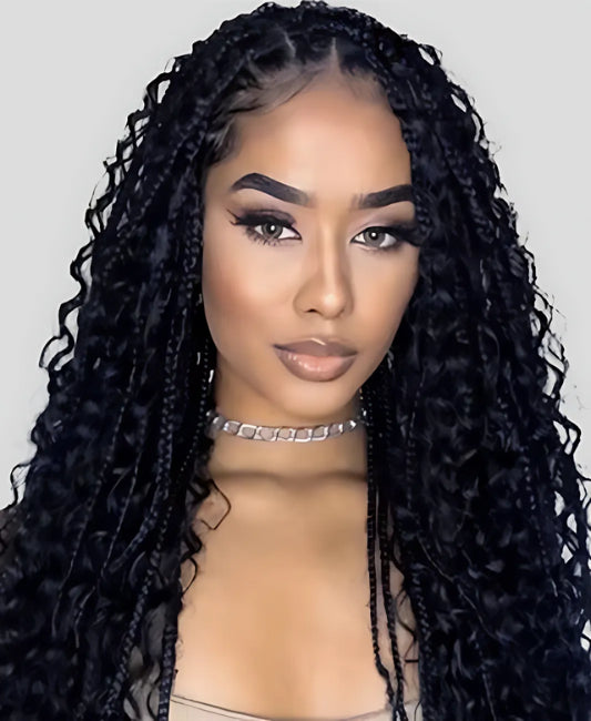 Full lace braided wigs human hair