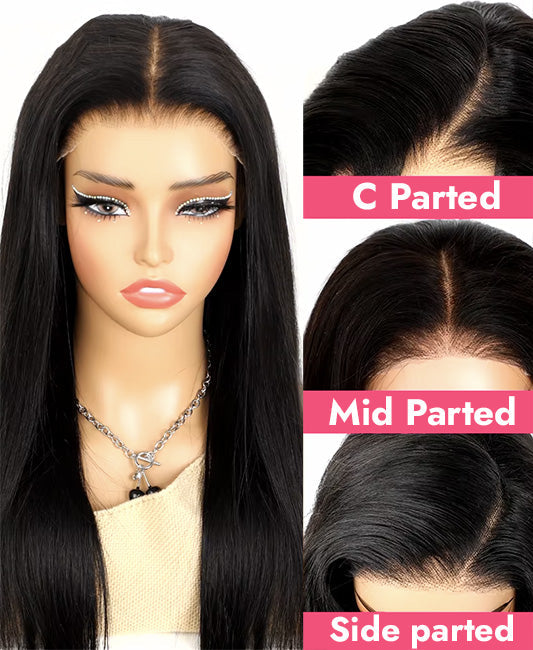 Glueless lace front human hair wigs