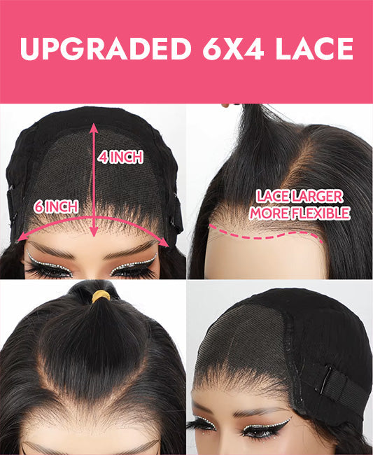 Glueless lace front human hair wigs