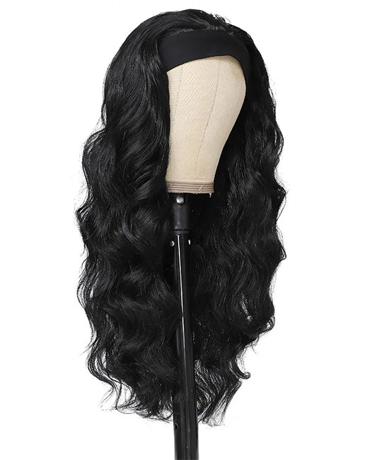 Human hair wigs with headbands