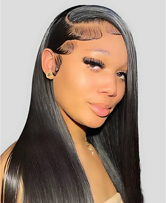 Straight lace front wigs human hair