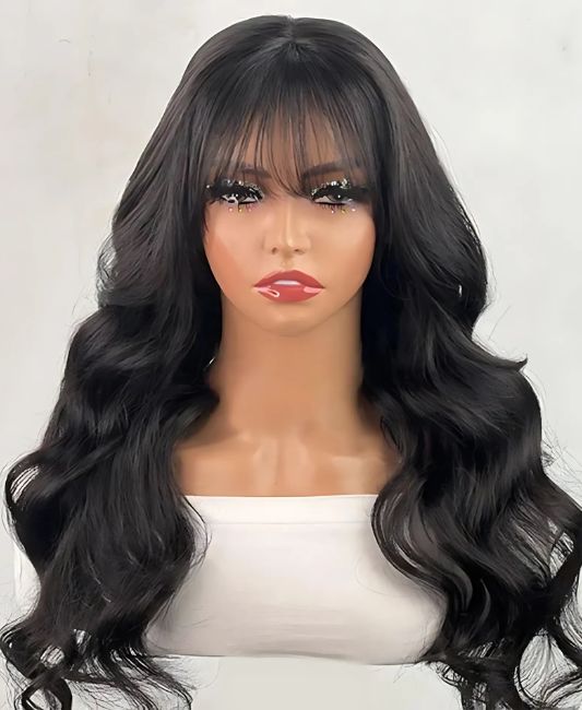 Wavy bob human hair wig